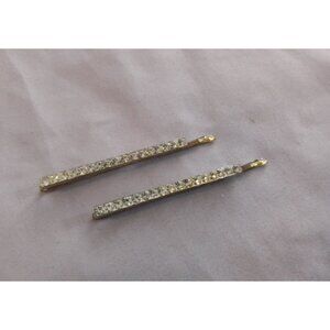 Vintage Rhinestone Hair Bobby Pins Set of 2
